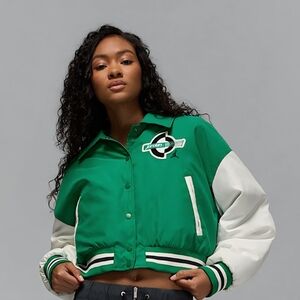 Jordan Green and White Varsity Jacket
